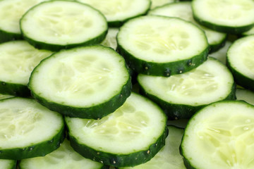Fresh cucumber slice isolated
