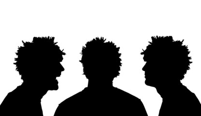 Vector silhouette profile.