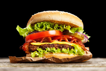Delicious hamburger