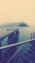 San Sebastian Donostia Bay View from Pier