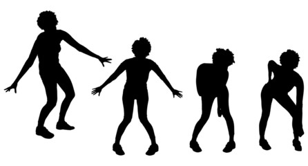 Vector silhouette of a woman.