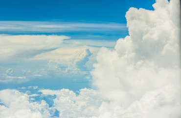 Naklejka na ściany i meble white cloud and blue sky background image