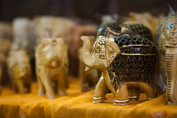 Figures of indian elephants