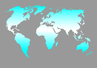 Fototapeta na wymiar World map blue