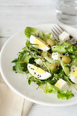 Spring salad with eggs