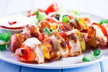 Grilled meat and vegetables 