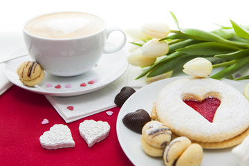 Valentine's Day sweets setup