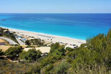 Fototapeta na wymiar Panoramic view of Katisma Beach, Lefkada, Ionian Islands, Greece