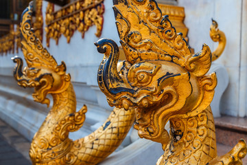 Fototapeta na wymiar Guardian SCulpture at Wat Bovorn (Bowon) in Bangkok, Thailand