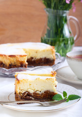 Spiced fig and orange cheesecake