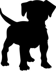 Puppy dog silhouette