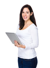 Fototapeta premium Young woman use of mobile phone