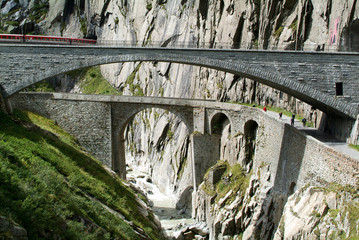 Devil's bridge at St. Gotthard pass