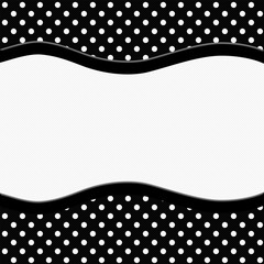 Black and White Polka Dot Background with Ribbon © Karen Roach