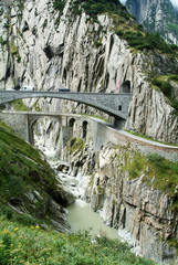 Devil's bridge at St. Gotthard pass