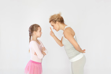 Mother arguing with her daughter