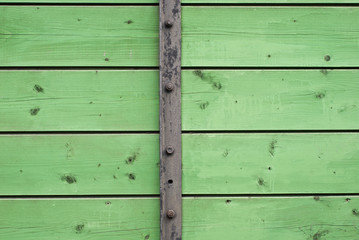 Rough Green Wooden Wall background