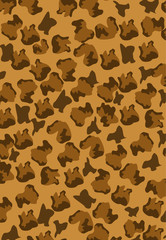 leopard pattern brown vector background editable ilustration