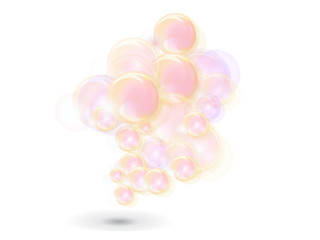 soap bubbles background template vector ilustration