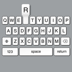 Qwerty smartphone keyboard