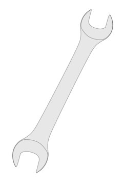 2d cartoon image of wrench