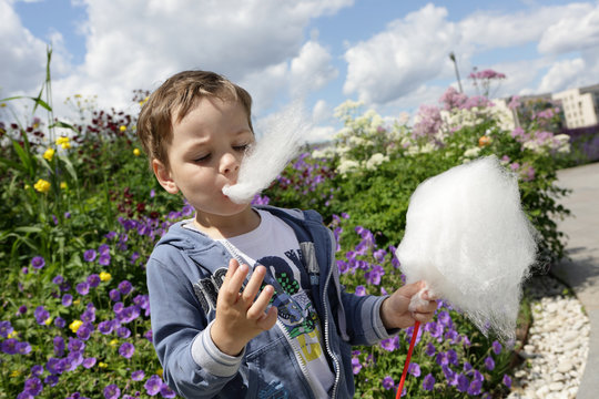 Boy Eating Fairy Floss