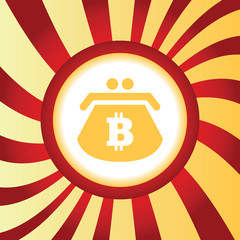 Bitcoin purse abstract icon