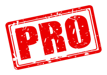 Pro red stamp text