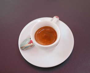 espresso in a white cup