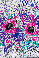 Flower print fabric