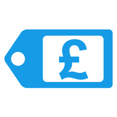 Obraz premium Icono aislado etiqueta libra azul