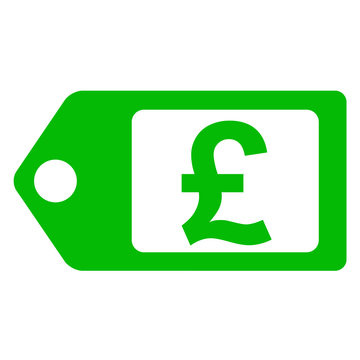Icono aislado etiqueta libra verde