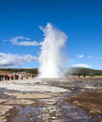 Geyser, Haukadalur, golden circle near Reykjavik in Iceland
