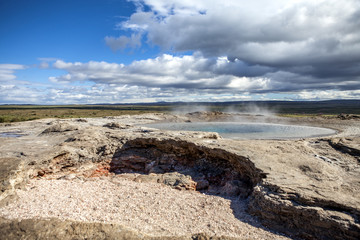 Geyser, Haukadalur, golden circle near Reykjavik in Iceland
