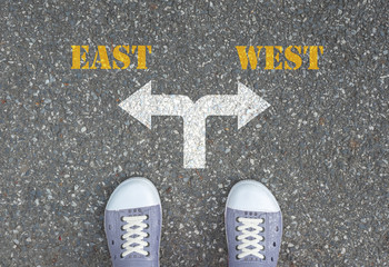 Decision to make at the crossroad - east or west