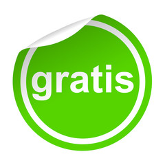 Pegatina verde texto gratis
