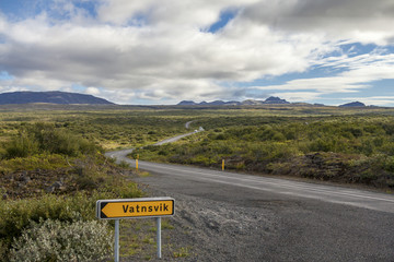 Majestic landscape near Reykjavik in Iceland.
