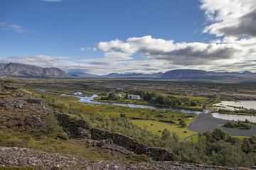 Fototapeta na wymiar Majestic landscape near Reykjavik in Iceland. 