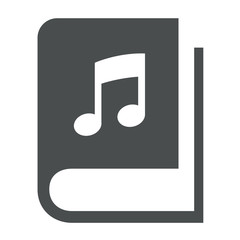 Icono libro de musica gris