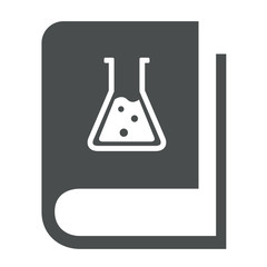 Icono libro de quimica gris