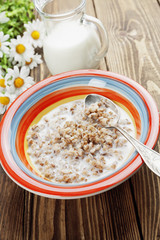 Buckwheat porridge with milk