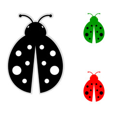 ladybug color vector