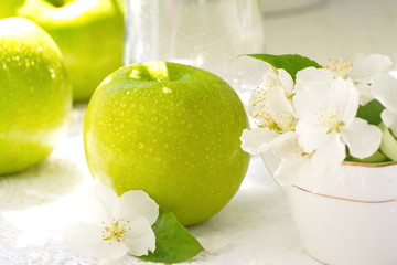 Apples and flowers
