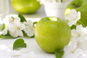 Apples and flowers