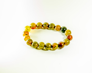 Lucky stone gem for the gamble on white background