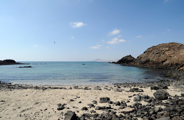 Caleta de la Rasca sur l'îlot de Lobos à Fuerteventura