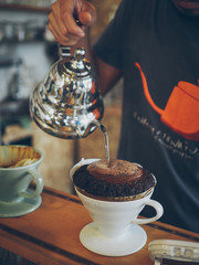 Man driping coffee