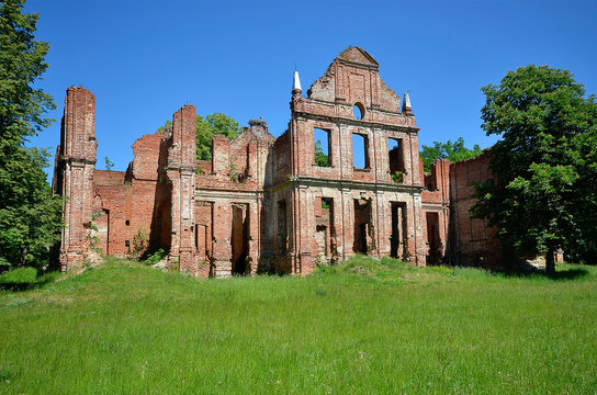 Kłębowiec, ruiny pałacu rodziny Golców