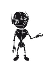 robot show cool hand