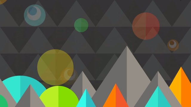 Moving abstract triangles background animation